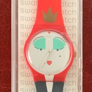 NWT Swatch “Queen of Hearts” watch.